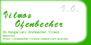 vilmos ofenbecher business card